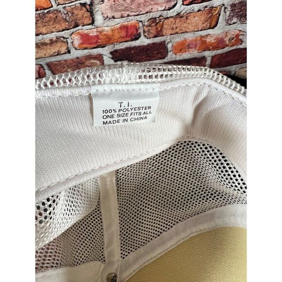 Vintage John Conlee White & Blue Mesh Trucker Hat Adjustable Snapback O1 - Picture 4 of 4